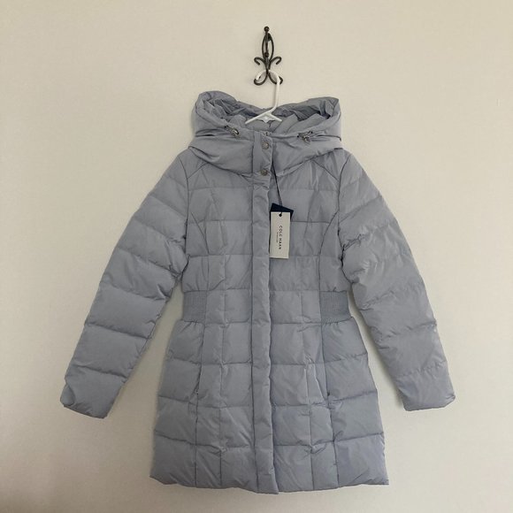 NWT Cole Haan Signature Hooded Down Coat Size Medium, Super Warm and Cozy! - Picture 1 of 4